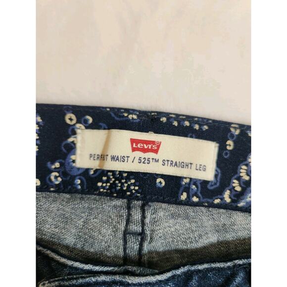 Levi's 525 Jeans Womens 14M 14 34 X 29.5 Blue Perfect Waist Straight Leg - Picture 2 of 15